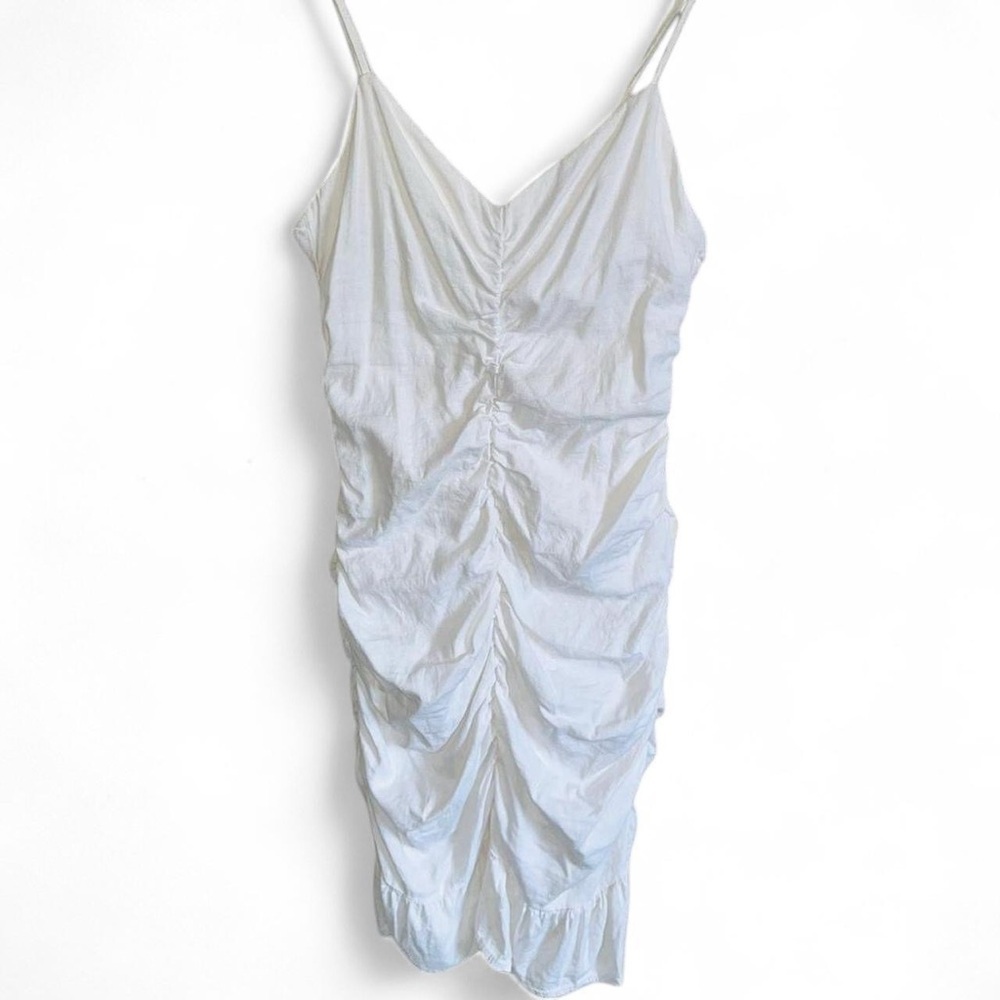 Zara White Linen Strappy Dress
